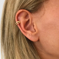 Boucles d'oreilles en argent sterling ROXI S925, boucles d'oreilles simples à double ligne, boucles d'oreilles en argent pour femmes