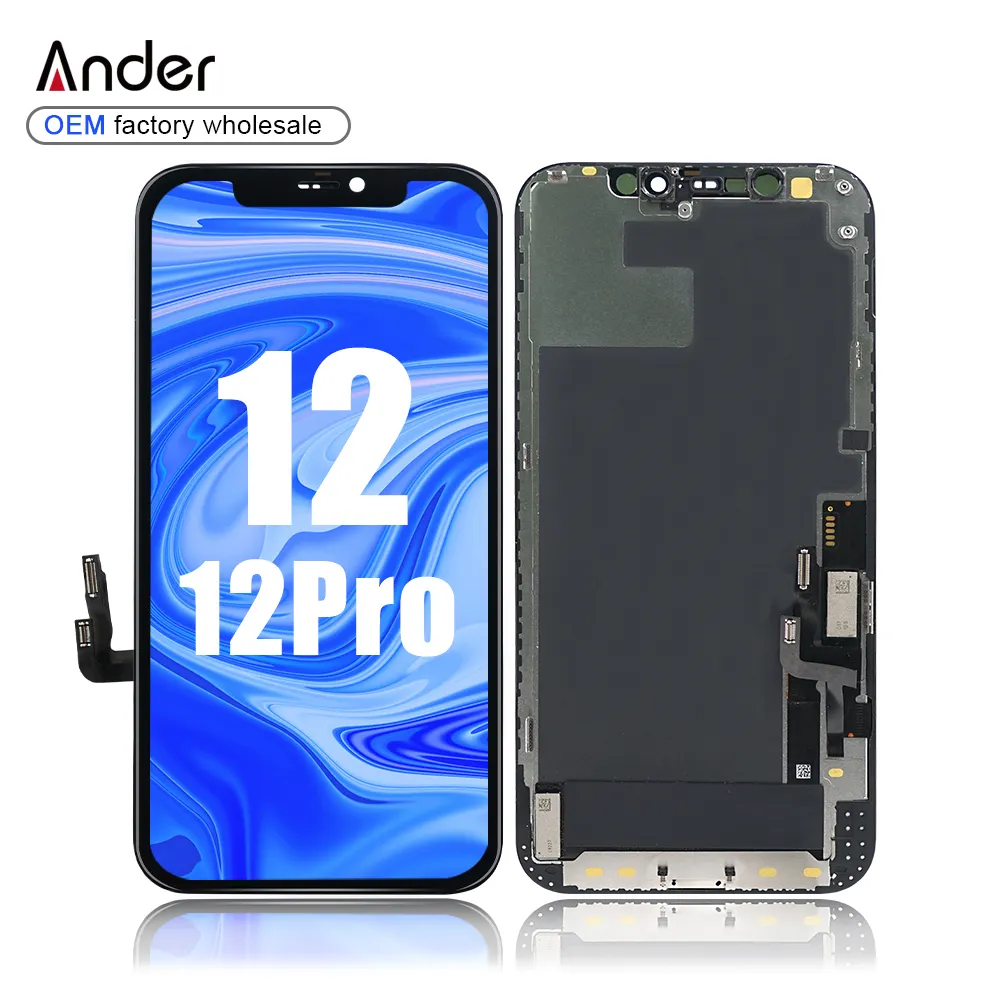 High quality mobile phone replacement accessories oled screen for iphone 12 pro display