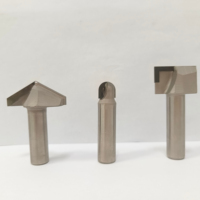 1/2 inci 2-flute PCD berlian TCT Router bit bulat bawah mata bor CNC alat pertukangan kustom ODM dukungan