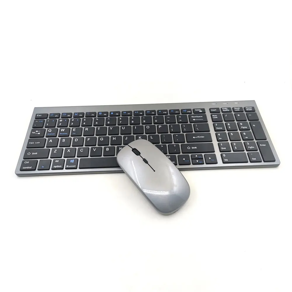 2.4G wireless Keyboard and Mouse Combo,Bluetooth 5.0 silent wireless keyboard and mouse