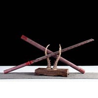 Étui à épée fait main 1065CS rouge bordeaux à texture subtile, simple, de collection, style antique chinois