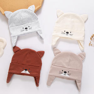 <span class=keywords><strong>Bonnet</strong></span> doux unisexe pour bébé avec oreilles de chat de dessin animé, protection des oreilles, respirant, décontracté, type <span class=keywords><strong>bonnet</strong></span> à enfiler - Product Image 3