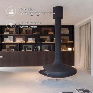 <span class=keywords><strong>Cheminée</strong></span> <span class=keywords><strong>suspendue</strong></span> cylindrique moderne personnalisable MEISU.CH, foyer bioéthanol suspendu rond pour manteau mural - Product Image 3