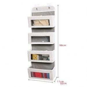 Collapsible Closet Hanging Shelves Storage Nursery Organizer the Door 4 Pockets Hanging Storage Bags for Hanging Organizer - Product Image 6