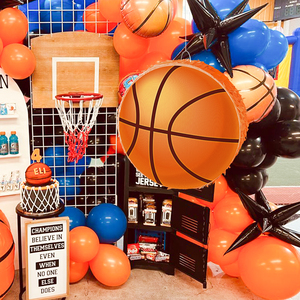 Piñata de basket-ball <span class=keywords><strong>pour</strong></span> fête à thème sportif, anniversaire d'enfants, Fête des Enfants, avec confettis et sucre à éclater, accessoires suspendus - Product Image 6