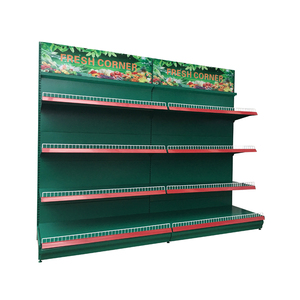 Scaffale metallico inossidabile a 4 piani scaffale di esposizione della verdura della frutta scaffale del supermercato scaffale dello scaffale del supermercato - Product Image 1