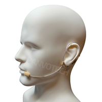 Panvotech Portable Mini filaire simple oreille scène visage Beige casque micro Microphone pour culte pasteur prédication