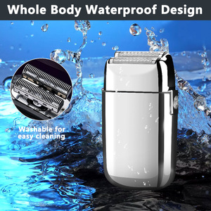 Mini Machine à raser Portable sans fil Rechargeable pour hommes, ensemble de <span class=keywords><strong>tondeuse</strong></span> à <span class=keywords><strong>barbe</strong></span> réglable de <span class=keywords><strong>bonne</strong></span> qualité - Product Image 4