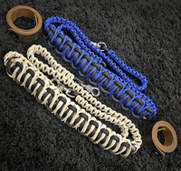 Sangle double personnalisée en corde tressée 550 Paracord, durable, pour boîte à lunch, sangle en paracorde pour les glacières avec crochets en acier inoxydable