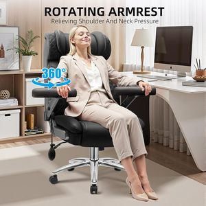 <span class=keywords><strong>Chaise</strong></span> <span class=keywords><strong>de</strong></span> <span class=keywords><strong>bureau</strong></span> moderne haut <span class=keywords><strong>de</strong></span> gamme, grande et haute, inclinable, avec accoudoirs 5D réglables, capacité 500 lbs, fini les maux <span class=keywords><strong>de</strong></span> <span class=keywords><strong>dos</strong></span> après <span class=keywords><strong>de</strong></span> longues heures au <span class=keywords><strong>bureau</strong></span> - Product Image 3