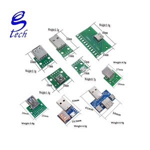 <span class=keywords><strong>USB</strong></span> Nam nối/mini <span class=keywords><strong>USB</strong></span> để Dip Adapter nữ nối 2.54 nối <span class=keywords><strong>B</strong></span> <span class=keywords><strong>Type</strong></span>-C USB2.0 3.0 nữ PCB chuyển đổi - Product Image 5