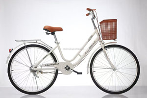 Vendita calda da 24/26 pollici bicicletta classica Vintage per le donne in acciaio ad alto tenore di carbonio Urban Cycle Bike con le signore della città cestino della bici - Product Image 3