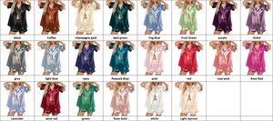 Pyjama pour femmes OEM, ensemble de pyjama en deux pièces, shorts de pyjama, satin de soie, pyjamas personnalisés pour demoiselles d'honneur, fête de mariage, ensemble de pyjamas pour femmes - Product Image 6