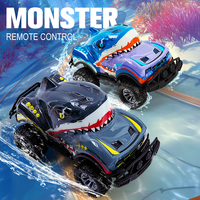 Voiture télécommandée à dérive, jouet RC de course tout-terrain à grande vitesse avec forme de requin et lumière