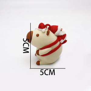Impression 3D transfrontalière d'artisanat de Noël Capibala, d'ornements, de cadeaux, de jouets tendance, de figurines créatives, de jouets animaux - Product Image 2