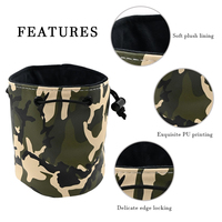 Accessoires de golf légers en cuir PU durables impression camouflage support de tees de golf étanche balle sac de poche précieux de golf