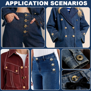 Bouton Usine Accessoires de Vêtement Personnalisé Gaufrage Vintage Logo Motif Vêtements Bouton Métallique Denim Jeans Bouton et Rivets - Product Image 6