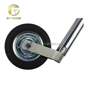 Roue de remorque de 500 lb, roue simple de 8 pouces en caoutchouc plein, poignée supérieure, roue simple pour remorque de <span class=keywords><strong>caravane</strong></span> - Product Image 4