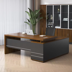 Muebles de Oficina Modernos de Lujo, Escritorio Ejecutivo en Forma de L para Gerentes y Directores, Mesa de Oficina de Madera - Product Image 4