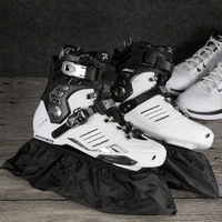 Couvre-chaussures noirs imperméables en plastique TP durable, réutilisables, pour patins à roulettes, patins à glace et sols domestiques