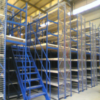 Système de rayonnage à mezzanine multi-niveaux haute densité, plateforme en acier pour entrepôt industriel, pour une utilisation maximale de l'espace