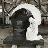 Monument funéraire moderne et traditionnel, sculpté à la main, style américain, pour commémoration et usage en cimetière