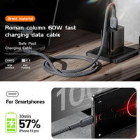 Câble de charge rapide USB-C 100W ultra-résistant en nylon tressé Type-C vers Type-C pour iPhone 17 Samsung Galaxy Huawei