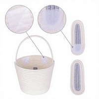 Panier cadeau vide en corde de coton pour la chasse aux œufs de Pâques, pour enfants et bébés, filles et garçons, doux, durable, sûr, décoration festive, cadeau