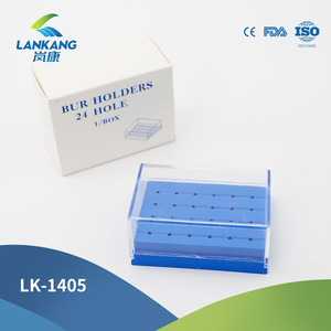 Dental Bur Holder LK-1405 24 Holes Blue Square Root Canal <b>File</b> <b>Storage</b> <b>Box</b> For Dental Instruments - Product Image 5