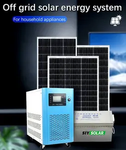 En iyi fiyat güneş enerjisi sistemleri ev güneş paneli sistemi lityum pil 5kw 10kw kapalı ızgara