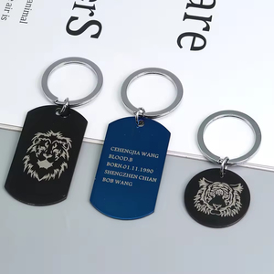 Gravierbarer Metalls chl üssel bund Benutzer definierte Edelstahl Schlüssel bund Metalls tempel Schmuck Schlüssel ringe Tags Geschenke für X Mas DIY Crafts - Product Image 2