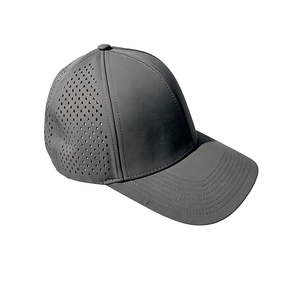 Casquette de baseball unisexe personnalisée à 6 panneaux en coton blanc avec broderie, perforations laser et patch en caoutchouc – Chapeau de sport - Product Image 6
