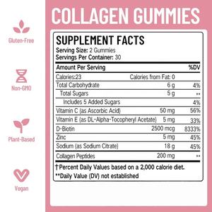Hochdosierte Kollagen-Peptid Gummibärchen für Frauen mit 2500mg Protein, Typ I & III, 15000mcg Biotin, <span class=keywords><strong>Vitamin</strong></span> <span class=keywords><strong>B6</strong></span>, B12, C, D, E für Haare und Haut - Product Image 5