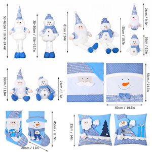 Adornos Navideños Retráctiles Hechos a Mano de Tela Ecológica para Interiores: Papá Noel, Muñeco de Nieve y Reno - Regalos de Navidad - Product Image 6