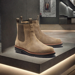 Wholesale Men's Height Increasing Chelsea Boots New Style Slip-On Ankle Dress Shoes PU Leather Resistant Breathable Fashion - Product Image 3