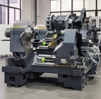 Centre de tournage CNC à double broche 5 axes avec commande FANUC et 12 stations d'outils, capacité moyenne