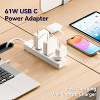 Chargeur USB Type C de haute qualité 61W, adaptateur mural portable rapide pour Apple Macbook Pro et téléphones mobiles, alimentation pour ordinateur portable