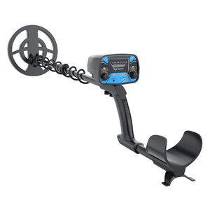 Detector de Metales para Adultos, Negro y Azul, Bobina de Búsqueda de Plástico de 25 cm, Mango Ajustable, Bobina Impermeable - Product Image 1