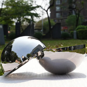 Sfera Semisferica <span class=keywords><strong>in</strong></span> Acciaio Inossidabile Lucidato Argento di Lusso, Varie Dimensioni, Superficie a Specchio, Impermeabile, 500mm, per Giardino Esterno - Product Image 1