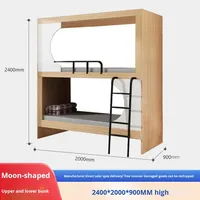 Lit superposé moderne en bois massif pour dortoir scolaire, auberge, appartement, capsule de jeu pour étudiants