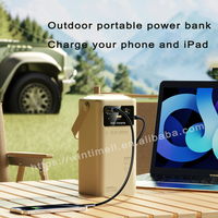 Banque d'alimentation haute capacité 20000mah 30000mah 50000mah 22.5W Charge rapide Type C Sortie Portable Powerbank avec cordon de câble