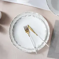 Gold Ceramic Porcelain Blanks, Christmas Table Plate