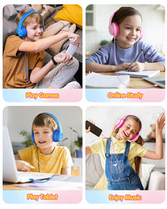DOQAUS Bonitos <span class=keywords><strong>auriculares</strong></span> con cable para niños con micrófono <span class=keywords><strong>Auriculares</strong></span> plegables para uso en estudio <span class=keywords><strong>Auriculares</strong></span> de volumen limitado Regalos para niñas y niños - Product Image 5
