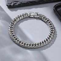 Pulsera de Cadena Cubana Simple Estilo Punk, Hecha a Mano, Impermeable, de Acero Inoxidable, Joyería de Moda para Mujeres y Hombres, Venta al por Mayor 2026