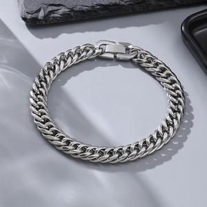 Bracciale Punk Semplice Fatto a Mano con Catena Cubana Impermeabile in Acciaio Inossidabile, Gioielli alla Moda per Uomo e Donna, Vendita all'Ingrosso 2026 - Product Image 3