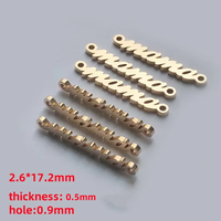 Pendentifs Breloques Barre de Connexion Lettre « Mama » en Or Rempli 14K avec Double Boucle pour la Fabrication de Colliers, Bracelets et Bijoux DIY