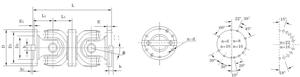 Bibo Ep Cardan Arbre Partie de joint universel Axletree Accouplements courts avec Spider Steel OEM Flexible 1000 RPM 100 Nm - Product Image 3