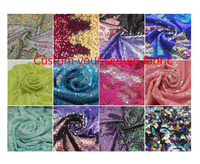 DDP 5mm paillettes colorées broderie sur maille tissu paillettes de mode pour vêtements pour femmes créateur d'art de mode