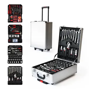 186 Pieces Household Repair Socket Wrenches Tools Steel Plastic Hand Tool Set Tool Box Combo Set Box