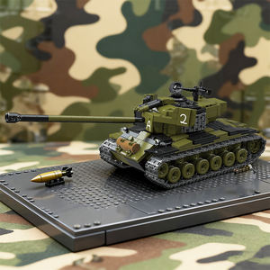 1/28 échelle Ww2 World of Tanks char moyen T26e4 Super <span class=keywords><strong>Pershing</strong></span> Kit de modèle en plastique Mini soldat figurines ensemble de blocs de construction - Product Image 3